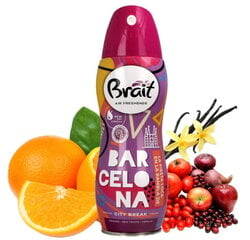 Barcelona õhuvärskendaja spray 300 ml Brait цена и информация | Освежители воздуха для салона | kaup24.ee