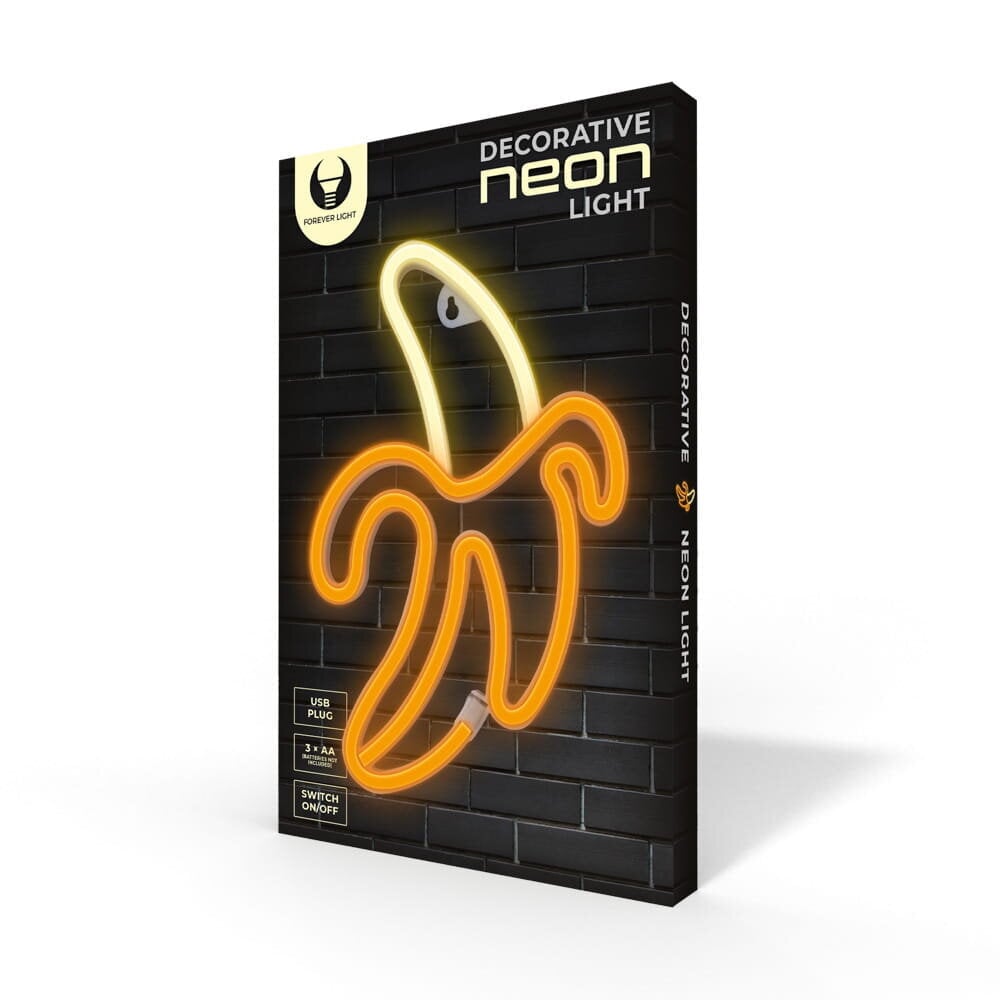 Neoon LED BANAN valge kollane nahkhiir + USB FLNE10 Forever Light hind ja info | LED ribad | kaup24.ee