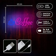 Neoon PLEXI LED COFFEE sinine roosa NNE11 Neolia hind ja info | LED ribad | kaup24.ee