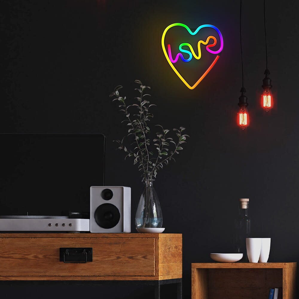 Neoon LED RGB LOVE IN HEART FLRN02 + pult Forever Light hind ja info | LED ribad | kaup24.ee