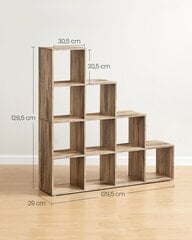 Полка Songmics, 29 x 129,5 x 129,5 см, бежевый цена и информация | Полки | kaup24.ee