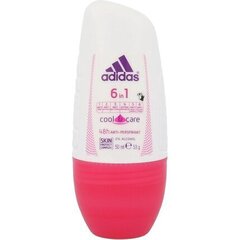 Rulldeodorant Adidas 6 in 1 naistele 50 ml hind ja info | Deodorandid | kaup24.ee