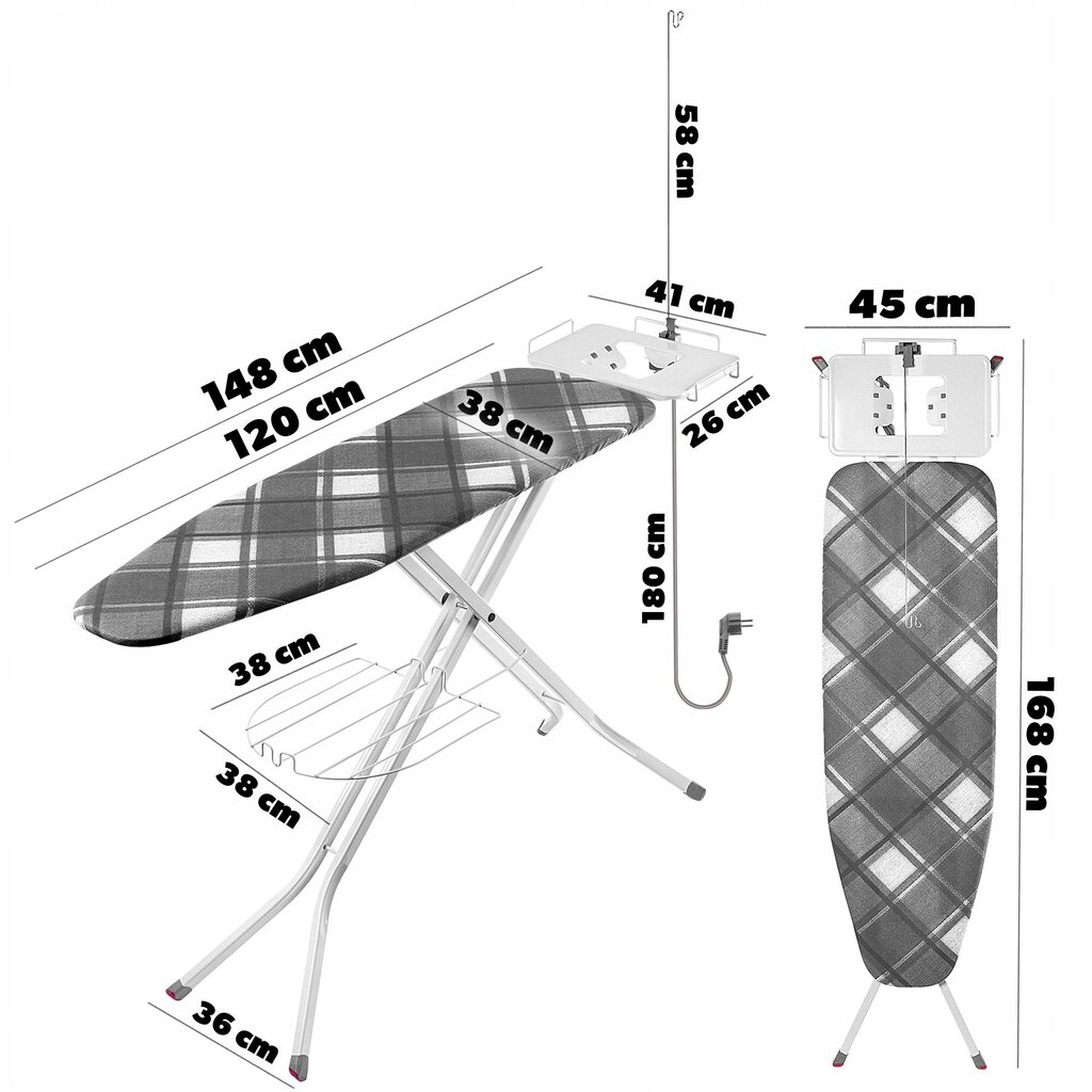 Triikimislaud 120x38 cm hind ja info | Triikimislauad | kaup24.ee