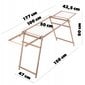 Puidust pesukuivati, Seisev, Stabiilne, Kokkupandav, 177cm, Suur hind ja info | Pesukuivatusrestid ja aksessuaarid | kaup24.ee