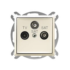 Ospel Aria ecru - RTV-SAT двойная розетка GPA-U2S/m/27 цена и информация | Выключатели, розетки | kaup24.ee