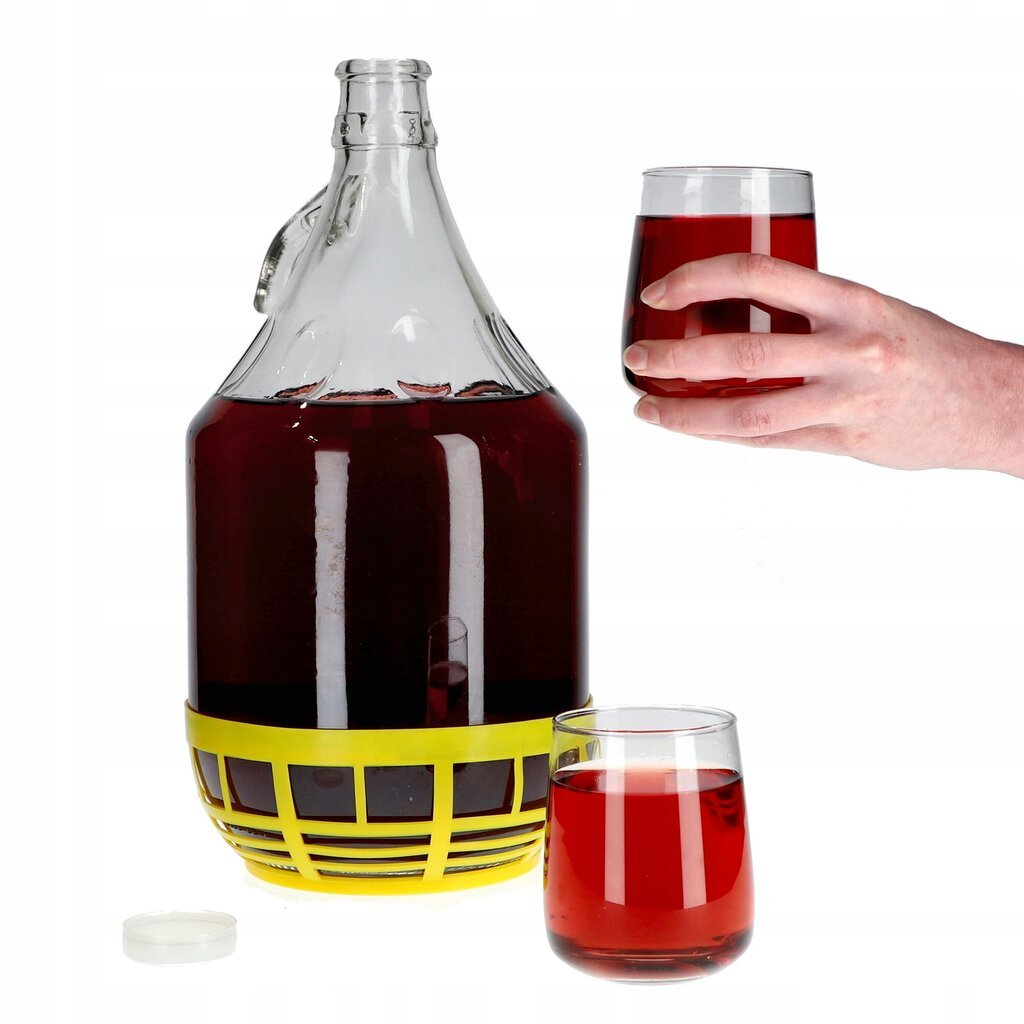 6x Wine Carboy 5L Balloon Lady In Basket Veinipudel + sulgemine hind ja info | Köögitarbed | kaup24.ee