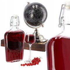 3x 0,5L korgiga klaaspudelit viinalikööride jaoks hind ja info | Hoidistamiseks | kaup24.ee
