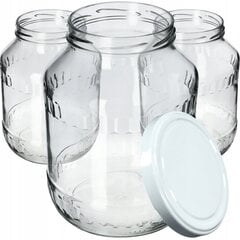 8 стеклянных банок 2,5 л для огуречных настоек + крышки Fi100 цена и информация | Посуда и принадлежности для консервирования | kaup24.ee