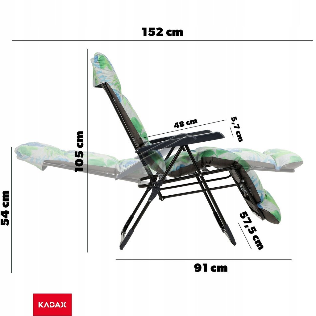 Lamamistool Aed Rannatool Kokkupandav jalapool padi Chaise Lounge hind ja info | Päevitustoolid | kaup24.ee