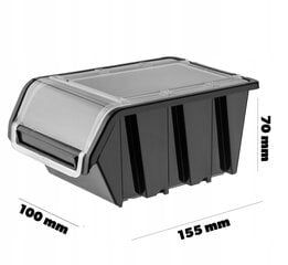 Konteinerite allapanu hoidmise korraldaja 155x100x70mm hind ja info | Tööriistakastid, tööriistahoidjad | kaup24.ee