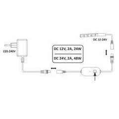 TUYA SMART WI-Fi mini kontroller MONO 2 PIN LED ribadele hind ja info | Lülitid ja pistikupesad | kaup24.ee