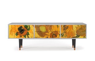 TV-kapp 2 sahtli ja 2 uksega L 170 cm, Sunflowers By Vincent Van Gogh Grey hind ja info | Kummutid | kaup24.ee