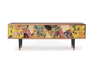 TV-kapp 2 sahtli ja 2 uksega L 170 cm, Lady With Fan By Gustav Klimt Walnut цена и информация | Комоды | kaup24.ee