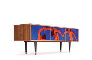 TV-kapp 2 sahtli ja 2 uksega L 170 cm, The Dance By Henri Matisse Walnut цена и информация | Комоды | kaup24.ee