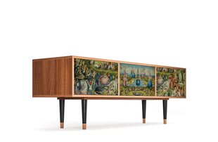 TV-kapp 2 sahtli ja 2 uksega L 170 cm, The Garden By Hieronymus Bosch Walnut цена и информация | Комоды | kaup24.ee