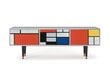 TV-kapp T4 Composition With Blue, Red And Yellow By Piet Modrian L 170 cm, hall цена и информация | Kummutid | kaup24.ee