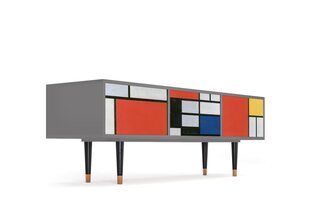 TV-kapp T4 Composition With Blue, Red And Yellow By Piet Modrian L 170 cm, hall hind ja info | Kummutid | kaup24.ee