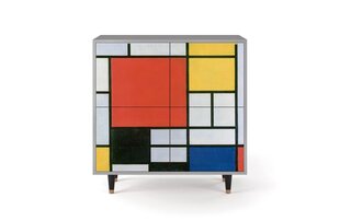 Комод BS3 Composition With Blue, Red And Yellow By Piet Modrian L 94 cm, серый цена и информация | Комоды | kaup24.ee