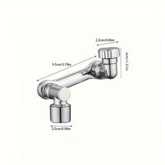 'Универсальный удлинитель для смесителя с механическим рычагом, 1 шт.' цена и информация | Аксессуары для ванной комнаты | kaup24.ee