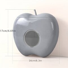 '1 tk Apple'i disainiga hoiukarp Seinale paigaldatav tolmukindel hoiukarp Ruumisäästlik multifunktsionaalne kodukorrastaja plastikust pakendihoidik' hind ja info | Vannitoa sisustuselemendid ja aksessuaarid | kaup24.ee