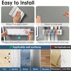 '1 шт. держатель зубной щетки с дозатором зубной пасты' цена и информация | Аксессуары для ванной комнаты | kaup24.ee