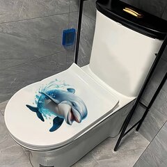 '1 tk Funny Happy Dolphin Sea Animal WC kleebis Isekleepuv Vannitoa kodukaunistus Seinakleebis Uksekleebis Külmkapi kleebis Aknakleebis WC Kleebis Naljakas kraam, mis muudab tualeti seisukorra mugavamaks' hind ja info | Vannitoa sisustuselemendid ja aksessuaarid | kaup24.ee