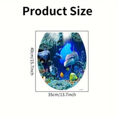 '1 tk Ocean Underwater World WC-poti kaane kate 3D plastikust vannitoa kaunistuse kleebis veekindel kleepuv tualettruumi istme kleebis Esteetiline kodukaunistus ruumi sisekujundus Kaunista oma kodu' hind ja info | Vannitoa sisustuselemendid ja aksessuaarid | kaup24.ee