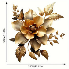 '1 tk. kullast lillega tualettkleebis, vannitoa tualett-istme dekoratiivkleebis, vannitoa dekoratiivne seinakleebis, vannitoa kaunistus, kodukaunistus, akende külmiku pesumasina dekoratiivkleebis, tooge oma koju loomulik välimus' hind ja info | Vannitoa sisustuselemendid ja aksessuaarid | kaup24.ee