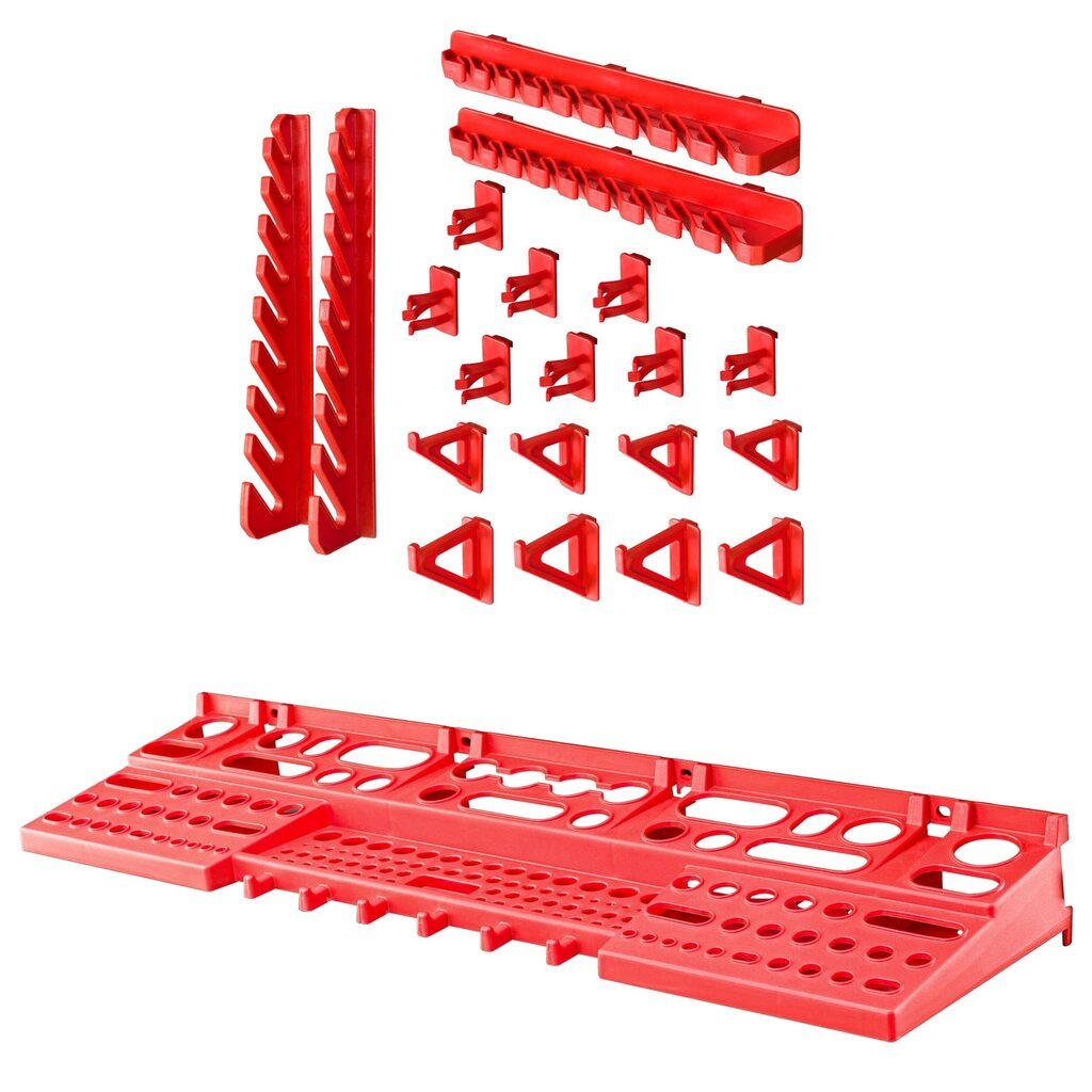 Töökoja laosüsteem riiulitega| 78 x78 cm | 12 tk. Kast | цена и информация | Tööriistakastid, tööriistahoidjad | kaup24.ee