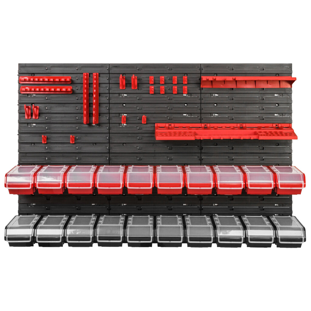 Töökoja laosüsteem riiulitega| 117 x 78 cm | 20 tk. Kast | hind ja info | Tööriistakastid, tööriistahoidjad | kaup24.ee