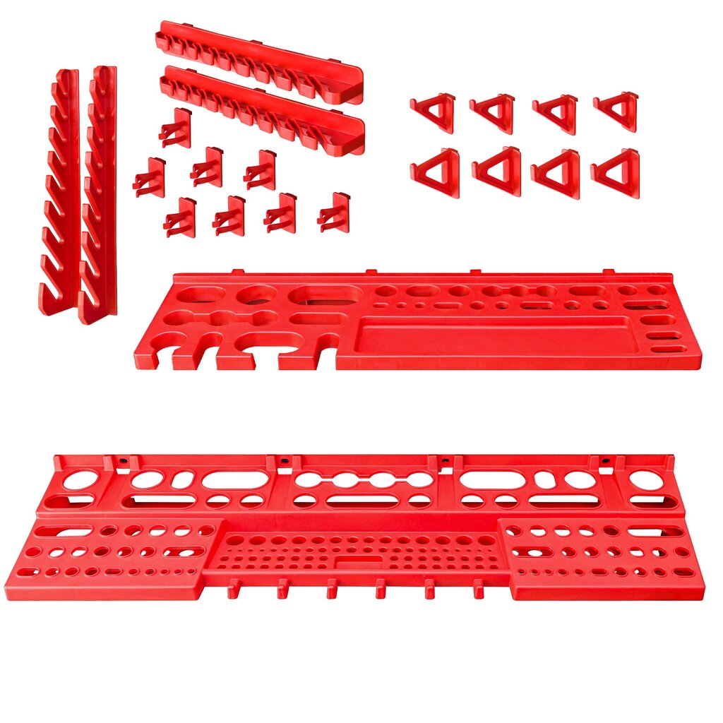 Töökoja laosüsteem riiulitega| 117 x 78 cm | 30 tk. Kast | hind ja info | Tööriistakastid, tööriistahoidjad | kaup24.ee