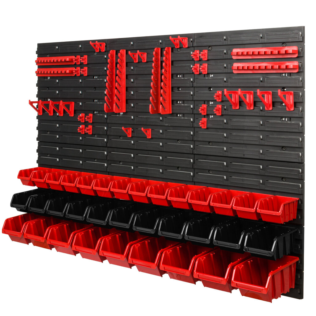 Töökoja laosüsteem riiulitega| 117 x 78 cm | 34 tk. Kast | hind ja info | Tööriistakastid, tööriistahoidjad | kaup24.ee