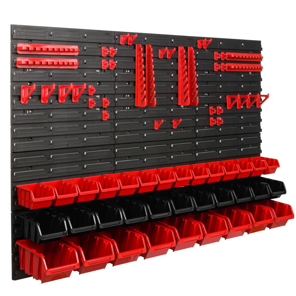 Töökoja laosüsteem riiulitega| 117 x 78 cm | 34 tk. Kast | hind ja info | Tööriistakastid, tööriistahoidjad | kaup24.ee