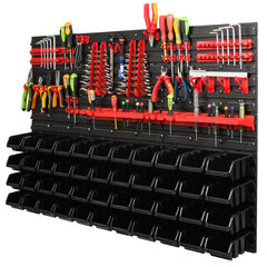 Töökoja laosüsteem riiulitega| 117 x 78 cm | 44 tk. Kast | hind ja info | Tööriistakastid, tööriistahoidjad | kaup24.ee