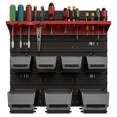 Система хранения для мастерской с полками | 39 x 39 cm | 7 шт. Коробка |  стеллаж для хранения Полка для мастерской цена и информация | Ящики для инструментов, держатели | kaup24.ee
