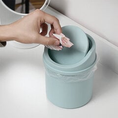'1 мини-настольный мусорный бак с поворотной крышкой' цена и информация | Аксессуары для ванной комнаты | kaup24.ee