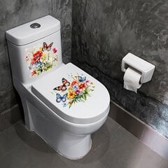 '1 tk Elegantne lilleharu Butterfly WC-kleebis Vannitoa WC-kleebis Veekindel kodu seinakleebis WC-poti kaas WC-veepaagi kleebis Seinakleebis Kodusisustus Ruumi sisustus' hind ja info | Vannitoa sisustuselemendid ja aksessuaarid | kaup24.ee