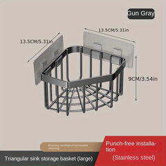 '«Прочный» органайзер для кухонной мойки из нержавеющей стали ' цена и информация | Аксессуары для ванной комнаты | kaup24.ee