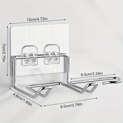 '2 tk. fööni hoidik, seinale kinnitatavad juuksesirgendaja hoidikud, vannitoahoidja, vannitoatarvikud' hind ja info | Vannitoa sisustuselemendid ja aksessuaarid | kaup24.ee