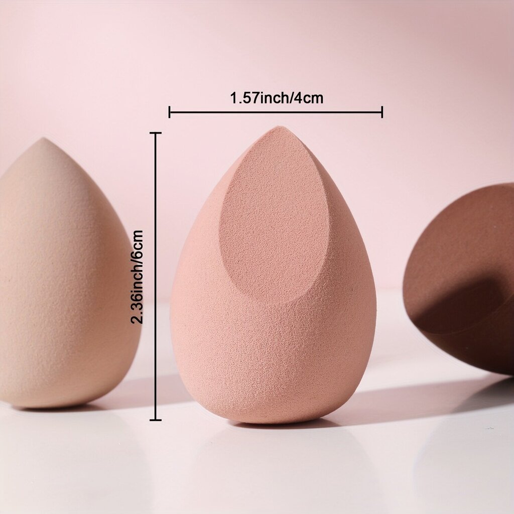 '3 tk Meigikäsna komplekt Professional Beauty Sponge Blender Makeup Foundation Blending Cosmetic Makeup Pahvipuuder kreemile' цена и информация | Vannitoa sisustuselemendid ja aksessuaarid | kaup24.ee