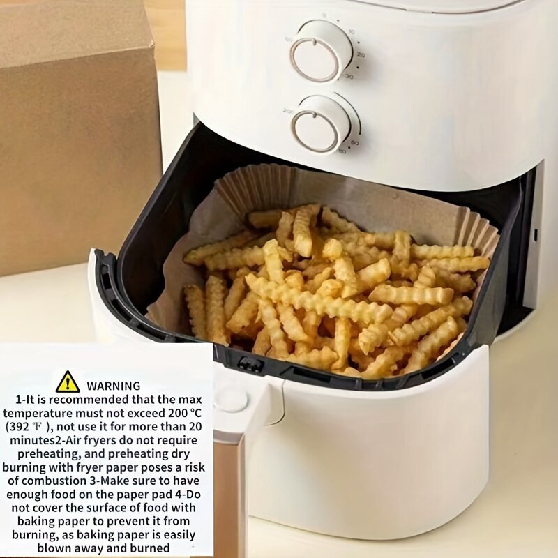 '50/100 tk, Air Fryer ühekordselt kasutatavad paberist vooderdised, 16,0–20,07 cm õhufritüüri vooderdised [sobivad 2-8 QT], nakkumatu pärgamentpaber küpsetamiseks, küpsetamiseks, keetmiseks, röstimiseks ja mikrolaineahjus, õlikindel, mittenakkuva alus sil hind ja info | Vannitoa sisustuselemendid ja aksessuaarid | kaup24.ee