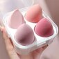 '4 tk Make Up Blender Cosmetic Puff meigikäsn koos säilituskarbiga jumestuskreemi käsn Beauty Tool Fashion Beauty Blender Sponge' hind ja info | Vannitoa sisustuselemendid ja aksessuaarid | kaup24.ee