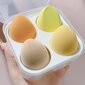 '4 tk Make Up Blender Cosmetic Puff meigikäsn koos säilituskarbiga jumestuskreemi käsn Beauty Tool Fashion Beauty Blender Sponge' hind ja info | Vannitoa sisustuselemendid ja aksessuaarid | kaup24.ee