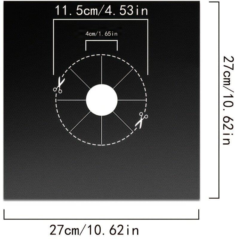 '6 tk gaasipliidi kaitsematt (26,92 cm x 26,92 cm) korduvkasutatav kõrge temperatuuriga stabiilne ohutu ja mittetoksiline õlikindel mittenakkuv Easy Clean köögitarvik' hind ja info | Vannitoa sisustuselemendid ja aksessuaarid | kaup24.ee