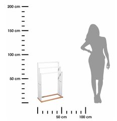 Bambusest käterätikuivati, valge цена и информация | Аксессуары для ванной комнаты | kaup24.ee