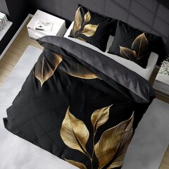 Hollandi voodipesu 160x200 Gold Leaves on Graphite Holland hind ja info | Voodipesu | kaup24.ee