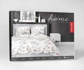 Voodipesu Satin 160x200 Lilled Beež ja roosa hind ja info | Voodipesu | kaup24.ee