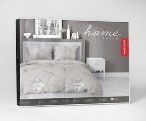 Voodipesu Satin 220x200 Lilled Beež hind ja info | Voodipesu | kaup24.ee