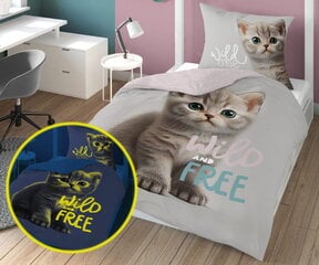 Pimedas helendav voodipesu 160x200 Kitten Sweetie hind ja info | Beebide ja laste voodipesu | kaup24.ee