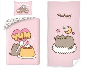 Puuvillane voodipesu 140x200 Pusheen Pink Yummy Desserti hind ja info | Beebide ja laste voodipesu | kaup24.ee